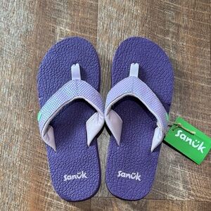 Sanuk Kids Lavender and Purple Flip Flops